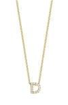 Bony Levy 18k Gold Pavé Diamond Initial Pendant Necklace In Yellow Gold - D