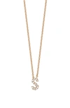 Bony Levy 18k Gold Pavé Diamond Initial Pendant Necklace In Rose Gold - S