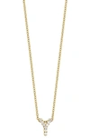 Bony Levy 18k Gold Pavé Diamond Initial Pendant Necklace In Yellow Gold - Y