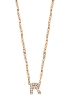 Bony Levy 18k Gold Pavé Diamond Initial Pendant Necklace In Rose Gold - R