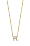 Bony Levy 18k Gold Pavé Diamond Initial Pendant Necklace In Yellow Gold - R