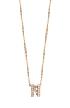 Bony Levy 18k Gold Pavé Diamond Initial Pendant Necklace In Rose Gold - N