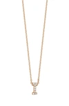 Bony Levy 18k Gold Pavé Diamond Initial Pendant Necklace In Rose Gold - I