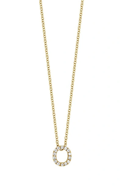 Bony Levy 18k Gold Pavé Diamond Initial Pendant Necklace In Yellow Gold - O