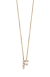 Bony Levy 18k Gold Pavé Diamond Initial Pendant Necklace In Rose Gold - F