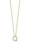 Bony Levy 18k Gold Pavé Diamond Initial Pendant Necklace In Yellow Gold - Q