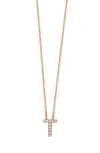 Bony Levy 18k Gold Pavé Diamond Initial Pendant Necklace In Rose Gold - T