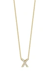 Bony Levy 18k Gold Pavé Diamond Initial Pendant Necklace In Yellow Gold - X