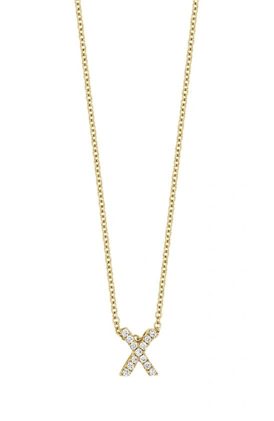 Bony Levy 18k Gold Pavé Diamond Initial Pendant Necklace In Yellow Gold - X