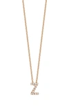Bony Levy 18k Gold Pavé Diamond Initial Pendant Necklace In Rose Gold - Z