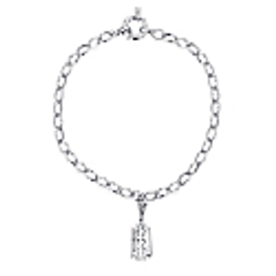 True Rocks Sterling Silver Belcher Bracelet With Mini Razor Blade Charm