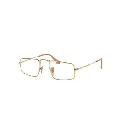 Ray Ban Julie Optics Eyeglasses Gold Frame Clear Lenses 46-20