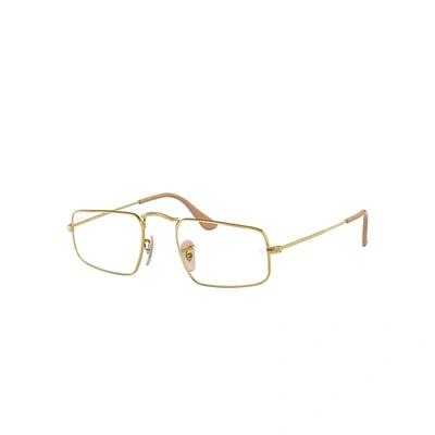 Ray Ban Julie Optics Eyeglasses Gold Frame Clear Lenses 49-20