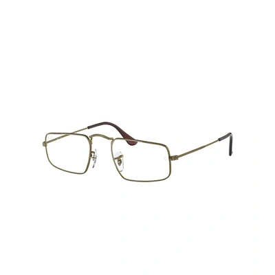 Ray Ban Julie Optics Eyeglasses Antique Gold Frame Clear Lenses 49-20