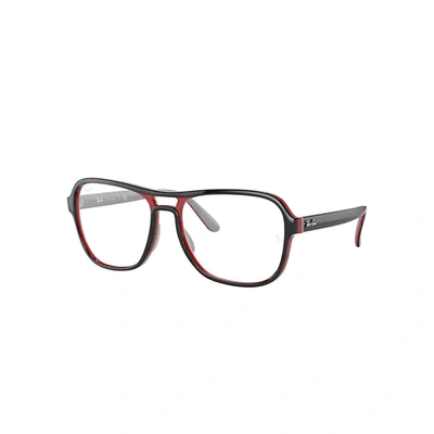 Ray Ban State Side Optics Eyeglasses Black Frame Clear Lenses 58-17 In Schwarz