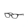 Ray Ban Miss Burbank Optics Eyeglasses Black Frame Demo Lens Lenses Polarized 49-20 In Black