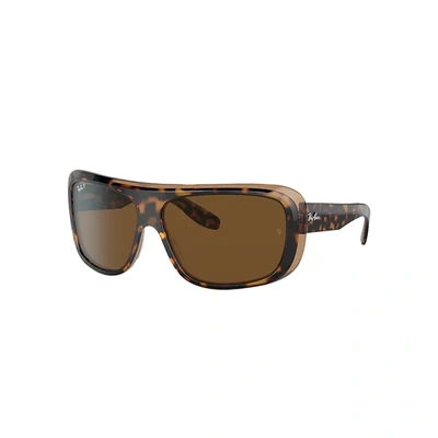 Ray Ban Blair Sunglasses Tortoise Frame Brown Lenses Polarized 64-13