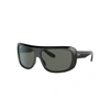 Ray Ban Blair Sunglasses Black Frame Green Lenses Polarized 61-13 In Black