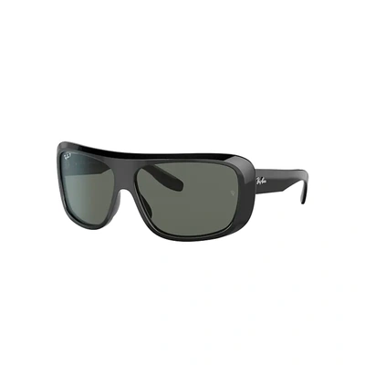 Ray Ban Blair Sunglasses Black Frame Green Lenses Polarized 61-13