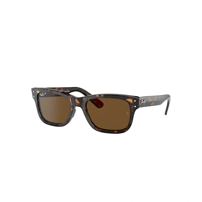 Ray Ban Burbank Sunglasses Tortoise Frame Brown Lenses Polarized 55-20 In Havana