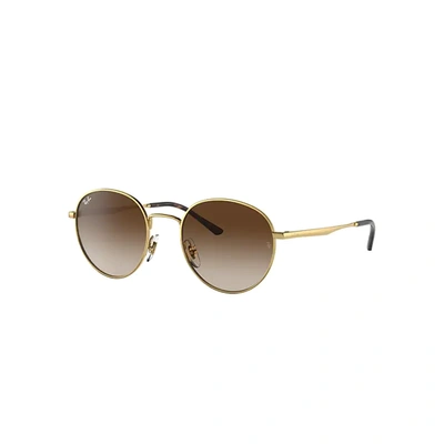 RAY BAN SUNGLASSES UNISEX RB3681 - ARISTA GOLD FRAME BROWN LENSES 50-20