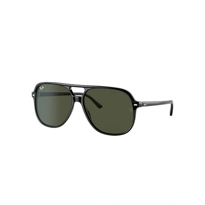 Ray Ban Bill Sunglasses Black Frame Green Lenses 56-14