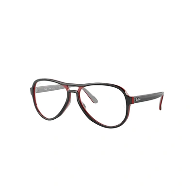 Ray Ban Vagabond Optics Eyeglasses Black Frame Clear Lenses 58-15
