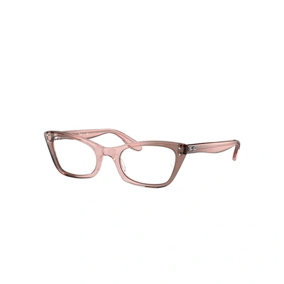 Ray Ban Miss Burbank Optics Eyeglasses Pink Frame Demo Lens Lenses 47-20 In Transparent Pink