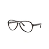 Ray Ban Vagabond Optics Eyeglasses Havana Frame Clear Lenses 58-15 In Havana