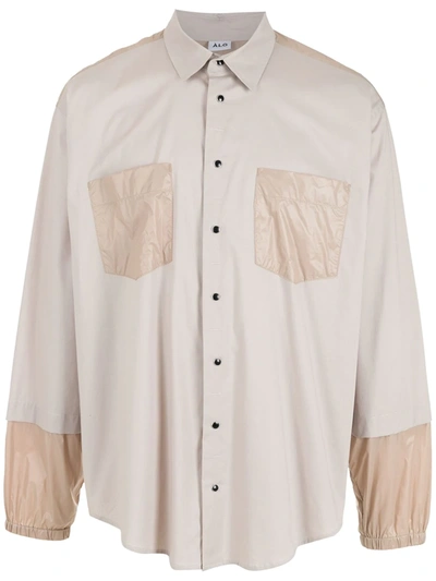Àlg Nylon-detail Long-sleeve Shirt In Nude