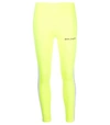 Palm Angels Women Side Stripe Logo Leggings Fluo In Yellow
