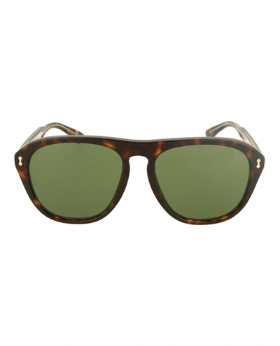 Gucci D-frame Tortoiseshell Sunglasses In Brown
