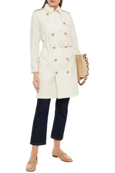 Apc Cotton Trench Coat In White