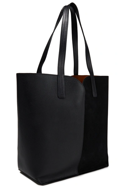 See By Chloé Gaia Small Studded Suede And Pebbled-leather Tote In Black