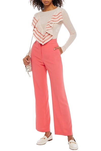 See By Chloé Crepe Flared Trousers In Pink