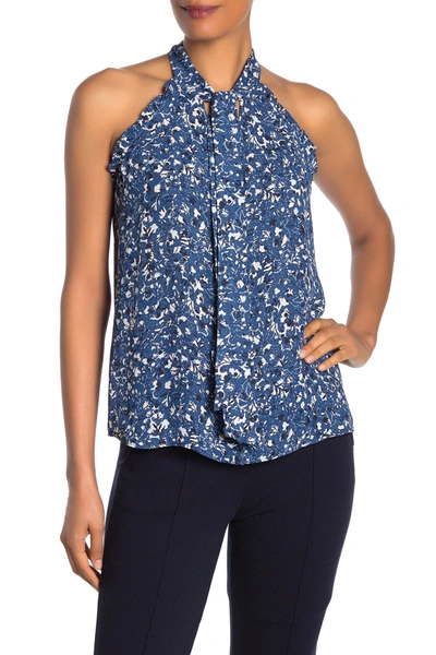 Parker Sleeveless Tie Front Blouse In Willows