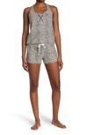 Calvin Klein Jersey Tank & Shorts Pajama 2-piece Set In Exquisite Leopard