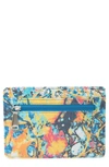 Hobo Euro Slide Leather Credit Card Case In Summertime Abstract