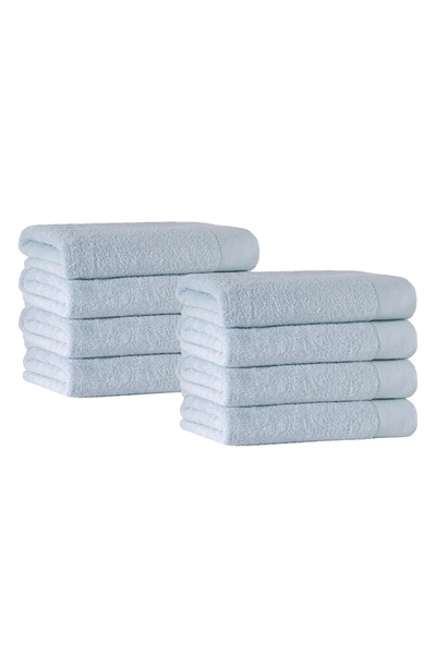 Enchante Home Signature Turkish Cotton Hand Towel 8-piece Set In Water Fall