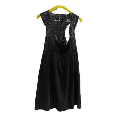 Pre-owned Jasmine Di Milo Silk Mini Dress In Black