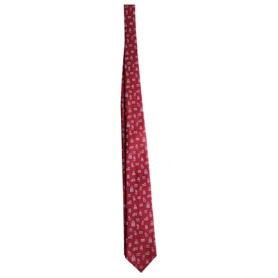 Pre-owned Louis Vuitton Silk Tie In Red