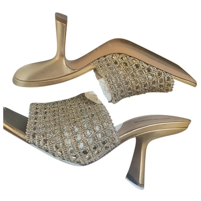 Pre-owned Nicholas Kirkwood Cloth Sandals In Gold