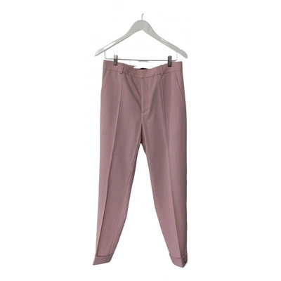 Pre-owned Y/project Wool Trousers In Pink