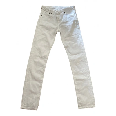 Pre-owned Pepe Jeans Straight Pants In White