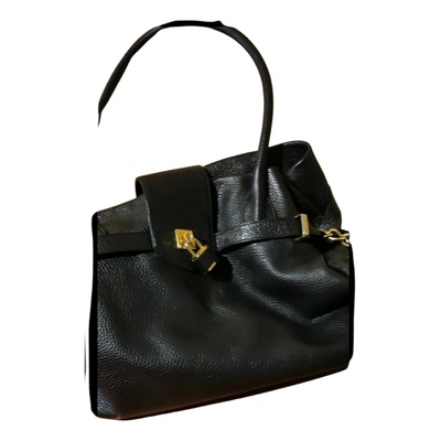 Pre-owned Luisa Spagnoli Leather Handbag In Black