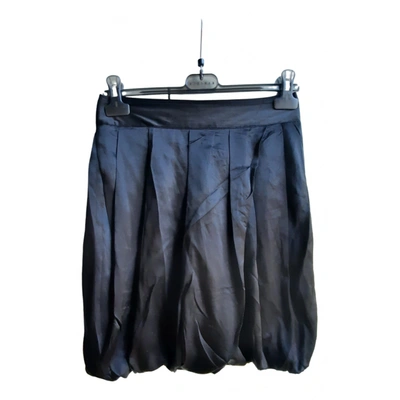 Pre-owned Mauro Grifoni Silk Mid-length Skirt In Black