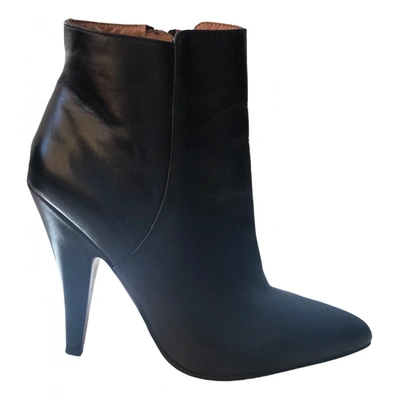 Pre-owned Aldo Leather Ankle Boots In Black