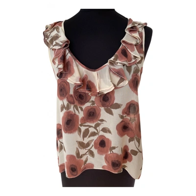 Pre-owned Nicole Farhi Silk Camisole In Multicolour