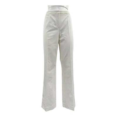 Pre-owned Les Copains Large Pants In White