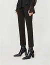 MAX MARA PEGNO STRAIGHT HIGH-RISE STRETCH-JERSEY TROUSERS,24424650